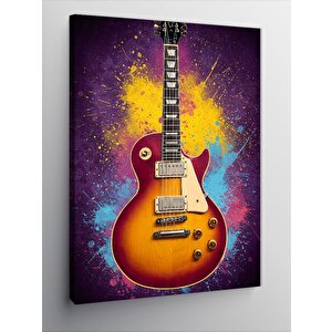Kanvas Tablo Renkli Elektro Gitar 70x100 cm