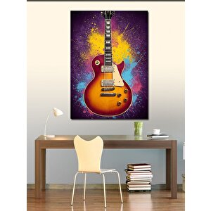 Kanvas Tablo Renkli Elektro Gitar 70x100 cm