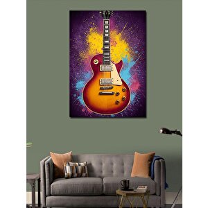 Kanvas Tablo Renkli Elektro Gitar 70x100 cm