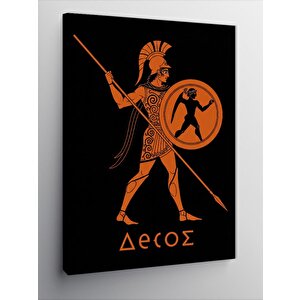 Kanvas Tablo Antik Yunan Savaşçı Figürü 50x70 cm