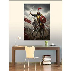 Kanvas Tablo Kılıçlı Türk Askeri 100x140 cm