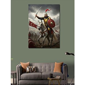Kanvas Tablo Kılıçlı Türk Askeri 100x140 cm