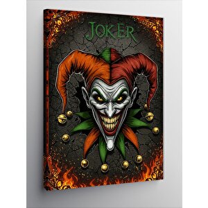 Kanvas Tablo Korkutucu Joker Ve Gülen Yüz 100x140 cm