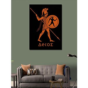 Kanvas Tablo Antik Yunan Savaşçı Figürü 100x140 cm