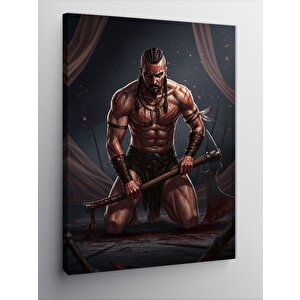 Kanvas Tablo Savaşçı Erkek Figürü 100x140 cm