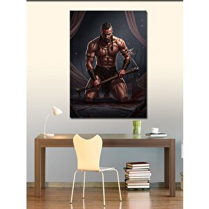 Kanvas Tablo Savaşçı Erkek Figürü 100x140 cm