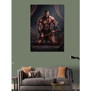 Kanvas Tablo Savaşçı Erkek Figürü 100x140 cm