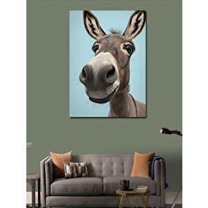 Kanvas Tablo Sevimli Eşek Portresi 70x100 cm