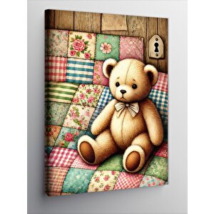 Kanvas Tablo Oyuncak Ayı Battaniyesi 70x100 cm