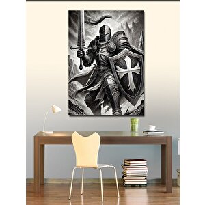 Kanvas Tablo Ortaçağ Şövalyesi Ve Savaşçı Ruhu 70x100 cm