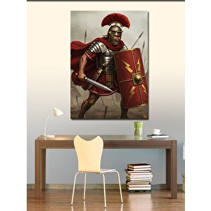 Kanvas Tablo Kırmızı Kalkanlı Roma Askeri 100x140 cm
