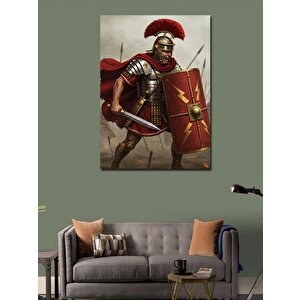 Kanvas Tablo Kırmızı Kalkanlı Roma Askeri 100x140 cm