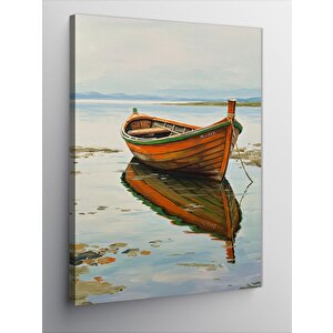 Kanvas Tablo Göl Kenarındaki Sandal 50x70 cm