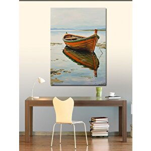 Kanvas Tablo Göl Kenarındaki Sandal 50x70 cm
