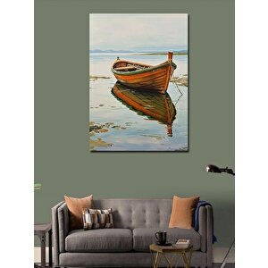 Kanvas Tablo Göl Kenarındaki Sandal 50x70 cm
