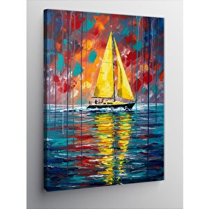 Kanvas Tablo Gün Batımında Yelkenli 70x100 cm