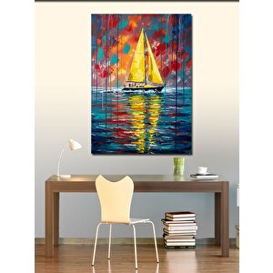 Kanvas Tablo Gün Batımında Yelkenli 70x100 cm
