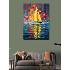 Kanvas Tablo Gün Batımında Yelkenli 70x100 cm