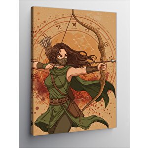 Kanvas Tablo Okçu Kadın Savaşçı 70x100 cm