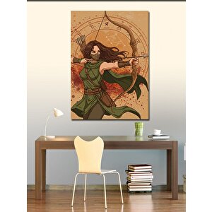 Kanvas Tablo Okçu Kadın Savaşçı 70x100 cm