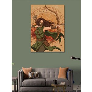 Kanvas Tablo Okçu Kadın Savaşçı 50x70 cm