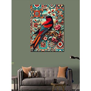 Kanvas Tablo Renkli Kuş Ve Desen 100x140 cm