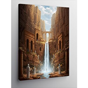 Kanvas Tablo Tarihi Kanyon Ve Şelale 50x70 cm