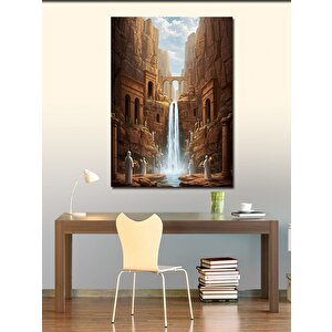 Kanvas Tablo Tarihi Kanyon Ve Şelale 50x70 cm