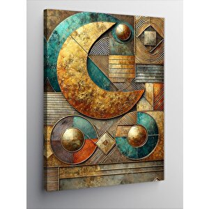 Kanvas Tablo Soyut Ay Ve Gezegen Deseni 70x100 cm