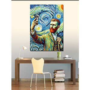 Kanvas Tablo Van Gogh Tarzı Selfie 70x100 cm