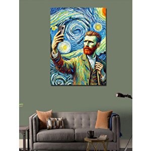 Kanvas Tablo Van Gogh Tarzı Selfie 70x100 cm