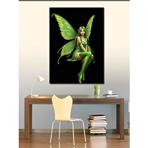 Kanvas Tablo Yeşil Kanatlı Peri 50x70 cm