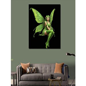 Kanvas Tablo Yeşil Kanatlı Peri 50x70 cm