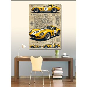 Kanvas Tablo Klasik Yarış Arabası 70x100 cm