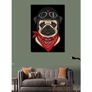 Kanvas Tablo Pilot Gözlüklü Köpek 100x140 cm