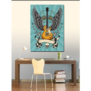 Kanvas Tablo Kanatlı Elektro Gitar 100x140 cm