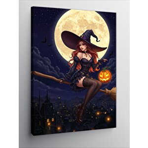 Kanvas Tablo Ayışığında Cadı Uçuşu 50x70 cm