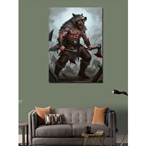 Kanvas Tablo Savaşçı Adam Ve Ayışığı 100x140 cm