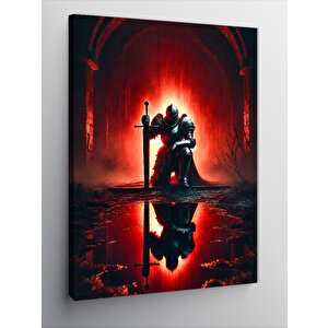 Kanvas Tablo Kılıç Tutan Şövalye 70x100 cm