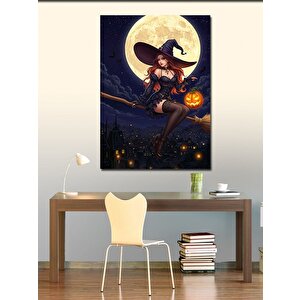 Kanvas Tablo Ayışığında Cadı Uçuşu 70x100 cm
