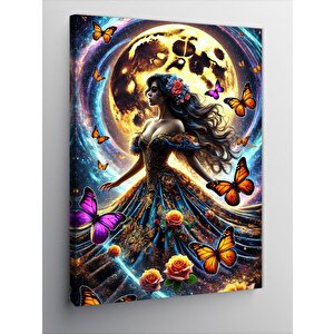 Kanvas Tablo Ayışığında Dans Eden Kadın 100x140 cm
