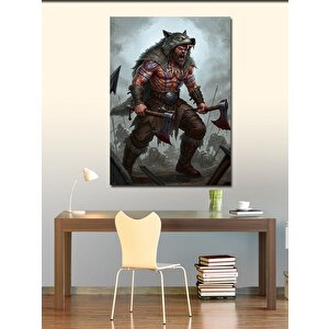 Kanvas Tablo Savaşçı Adam Ve Ayışığı 50x70 cm