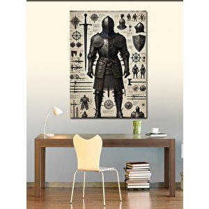 Kanvas Tablo Ortaçağ Zırhlı Savaşçı 50x70 cm