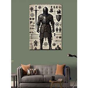 Kanvas Tablo Ortaçağ Zırhlı Savaşçı 50x70 cm