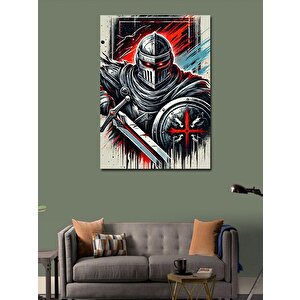 Kanvas Tablo Şövalye Ve Kılıcı 50x70 cm
