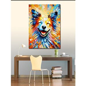 Kanvas Tablo Renkli Köpek Ve Enerji Patlaması 50x70 cm