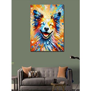 Kanvas Tablo Renkli Köpek Ve Enerji Patlaması 50x70 cm