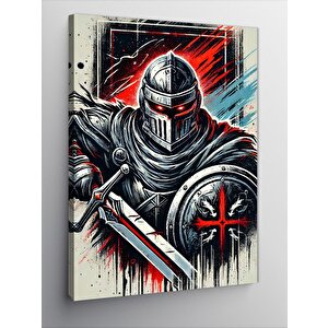 Kanvas Tablo Şövalye Ve Kılıcı 70x100 cm