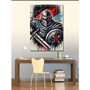 Kanvas Tablo Şövalye Ve Kılıcı 70x100 cm