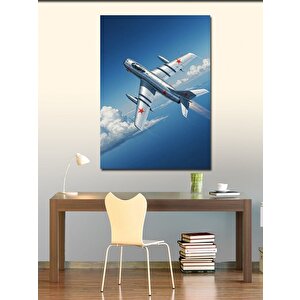Kanvas Tablo Retro Savaş Uçağı 70x100 cm